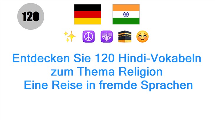Entdecken Sie 120 Hindi-Vokabeln zum Thema Religion: Eine Reise in fremde Sprachen